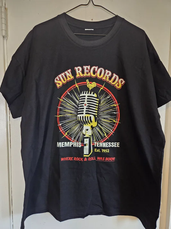 Sun Records - Memphis Tennessee Black T-Shirt #232 (2XL)