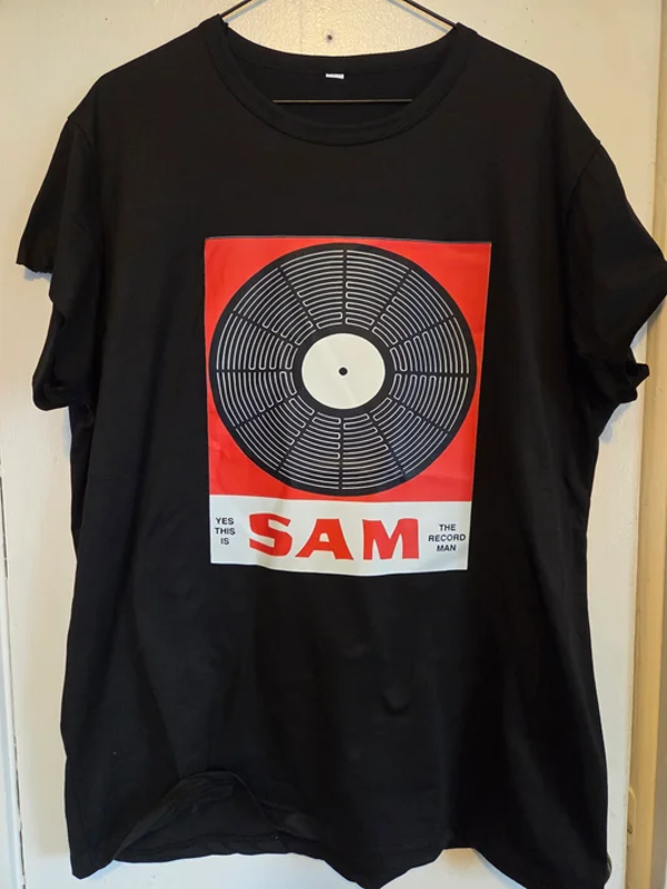 Sam - The Record Man Black T-Shirt #230 (2XL)