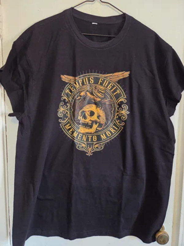 Tempus Fugit - Time Flies Black T-Shirt #237 (2XL)