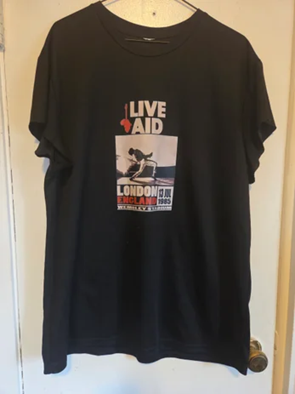 Live Aid - London 1985 Black T-Shirt #194 (XL)