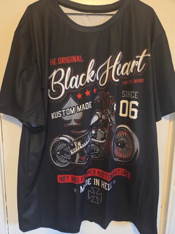 Black Heart Motorcycles -  Black T-Shirt #243 (2XL)