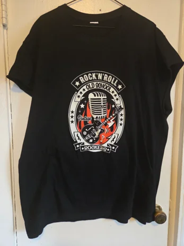 Rock 'n' Roll -  Black T-Shirt #210 (2XL)