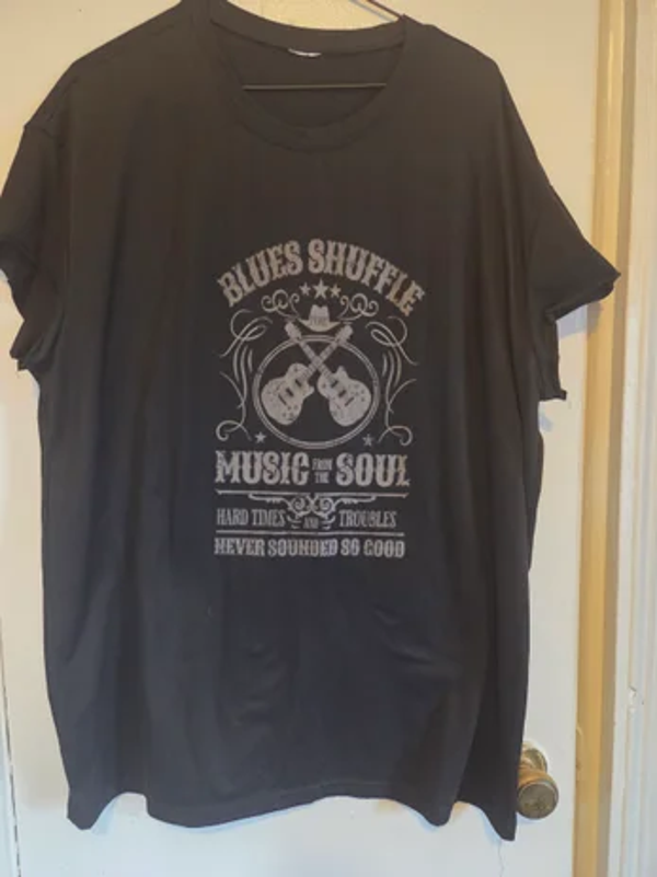 Blues Shuffle -  Black T-Shirt #211 (2XL)