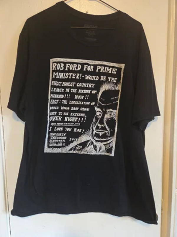 Rob Ford - RIP Black T-Shirt #213 (XL)