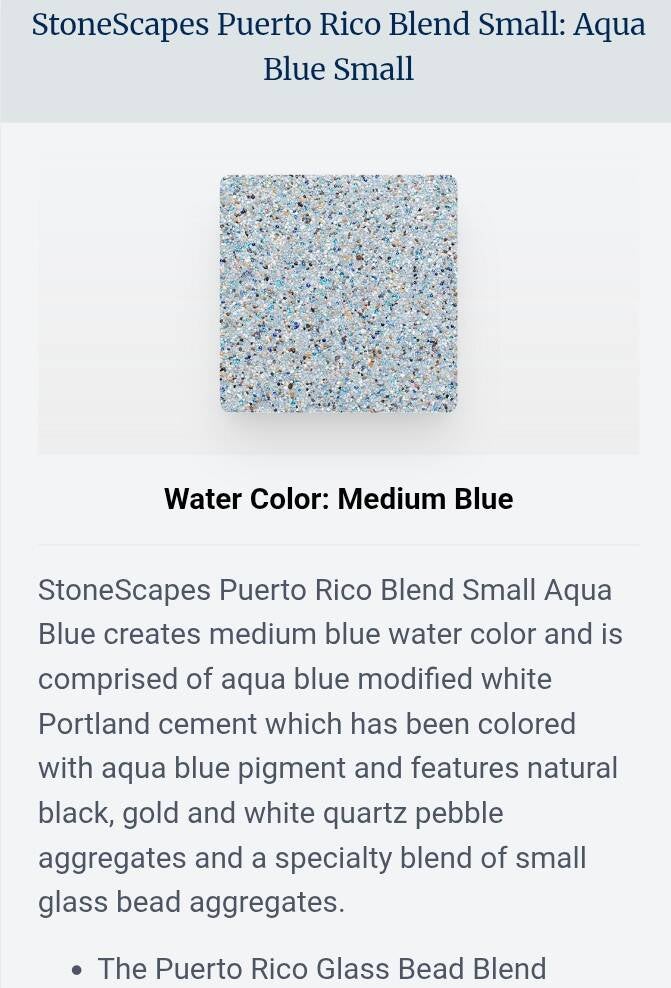 Stonescapes Aqua Blue Puerto Rico blend