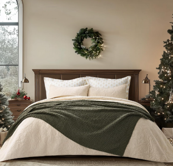 EVERGRACEHOME Chunky Chenille Knit Throw Blanket, 50 x 60, Olive Green
