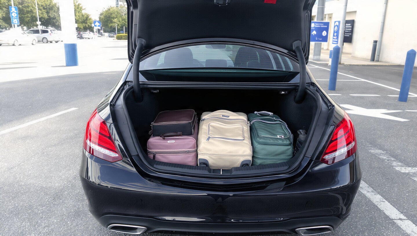Taxi nyon abc at with large bags 