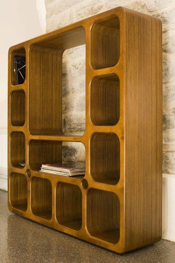 wooden laser cut library