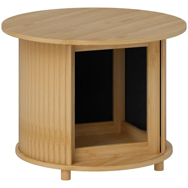 MESA DE CENTRO REDONDA MODELO BAMBU