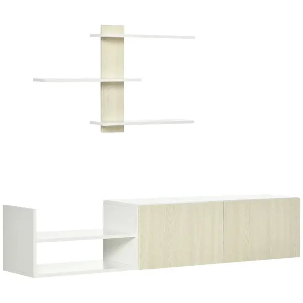 CONJUNTO SALON - MUEBLE TV + ESTANTERIA