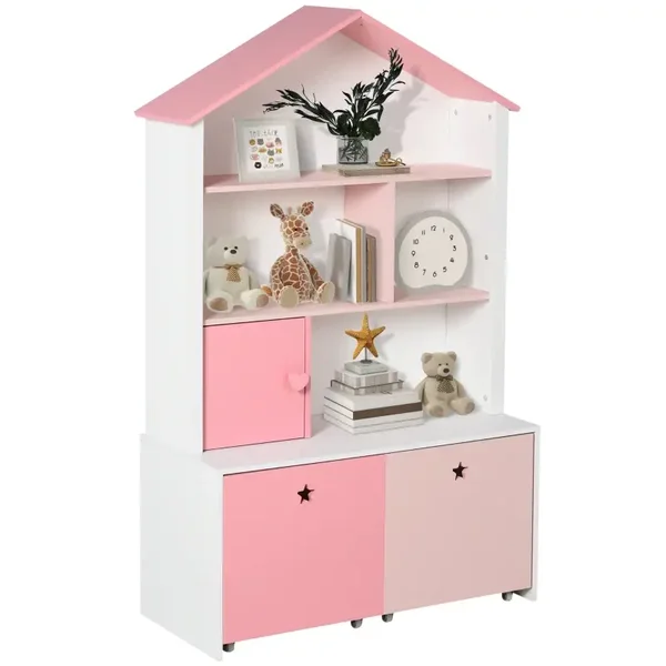 MUEBLE INFANTIL CASITA ROSA/ BLANCO