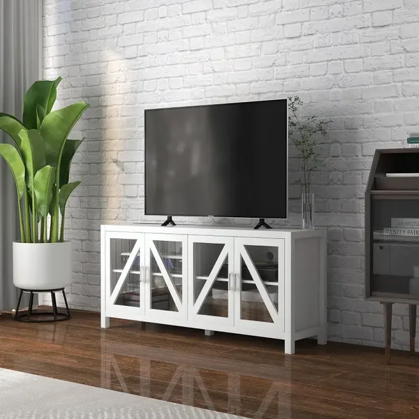 MUEBLE TV 4 PUERTAS VIDRIO