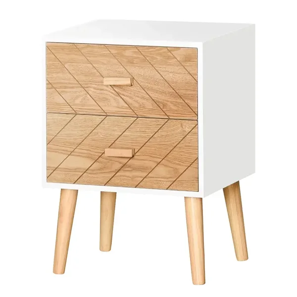 MESITA NOCHE NORDICO BLANCO/ MADERA