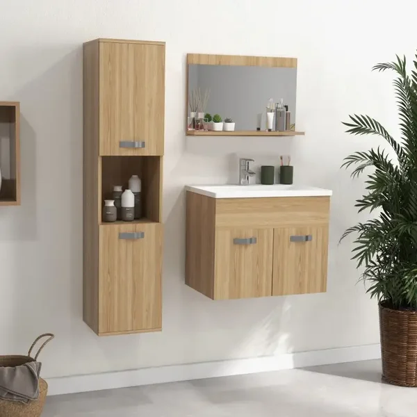 CONJUNTO BAÑO + LAVABO CERAMICO MOD LAURA