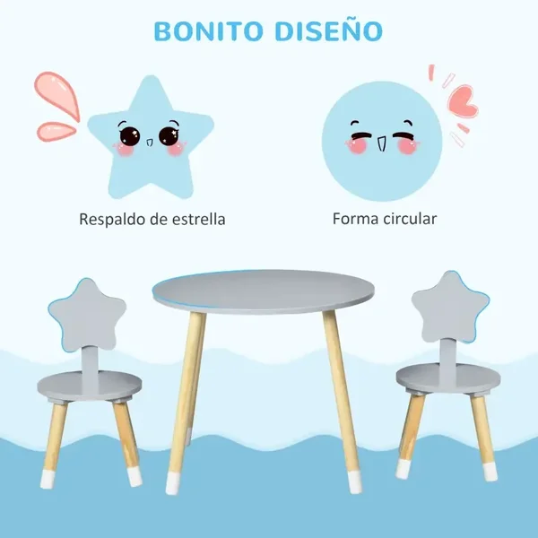 MESA Y SILLAS MODELO ESTRELLA