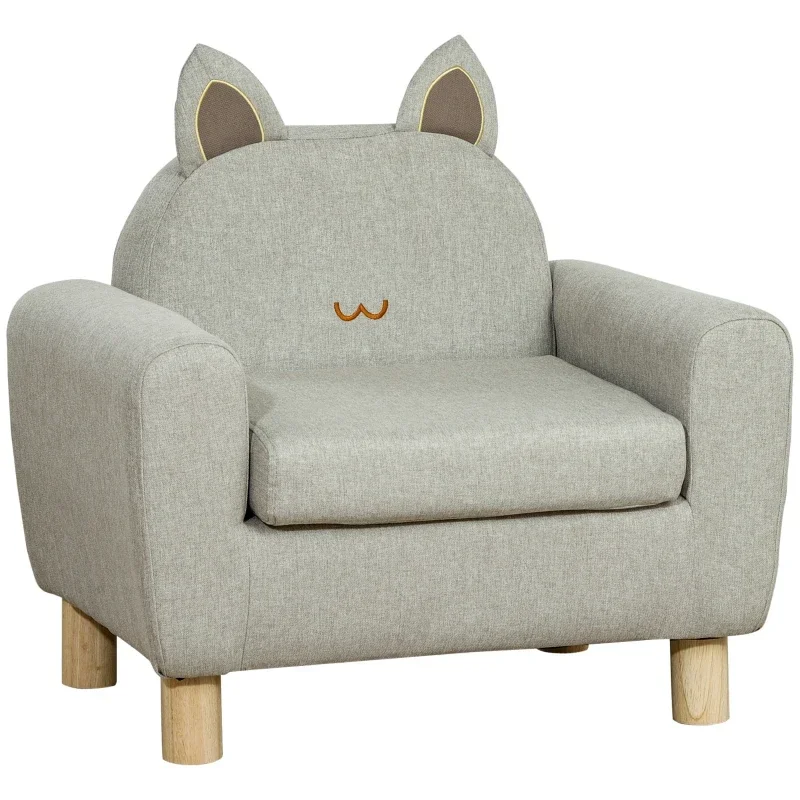 SILLON INFANTIL GRIS OREJAS