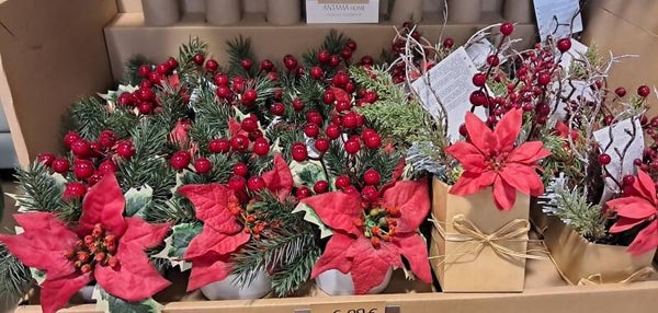 MINI FLOR ARTIFICIAL NAVIDEÑA