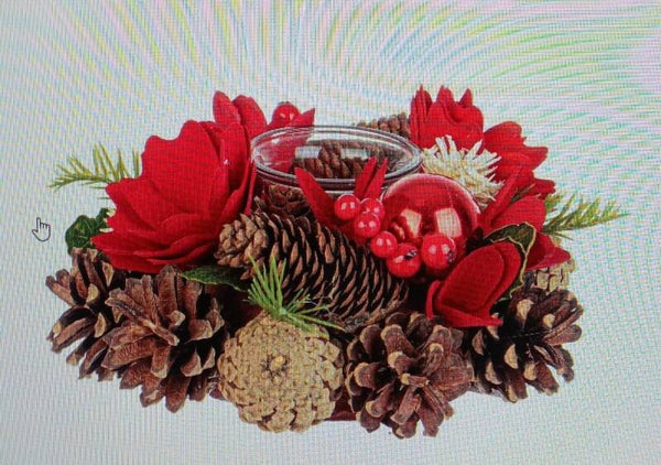 CENTRO MESA NAVIDEÑO REDONDO