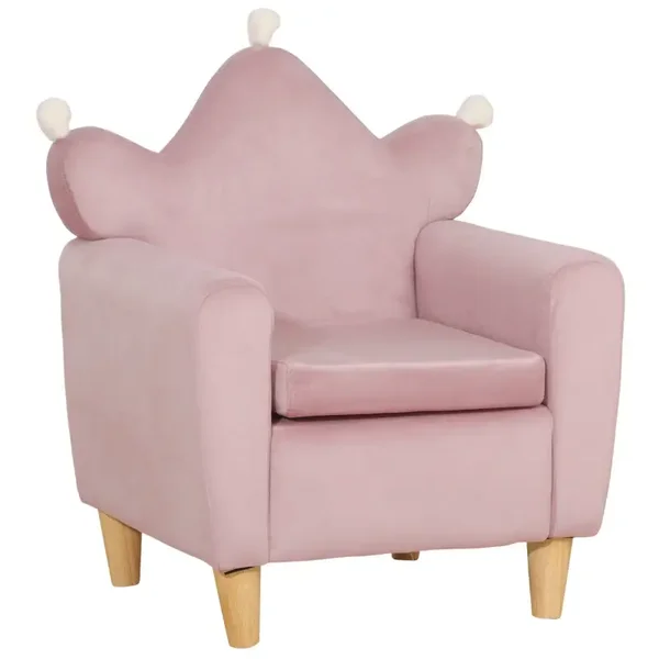 SILLON INFANTIL ROSA CORONA