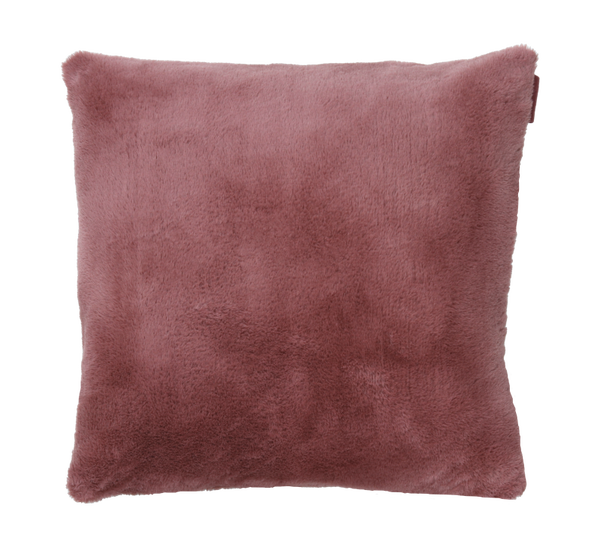 Kussen bont dusty rose 48x48cm