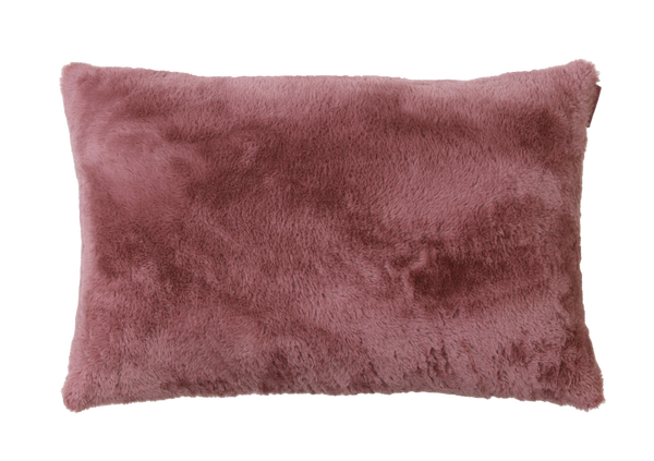Kussen bont dusty rose 56x35cm