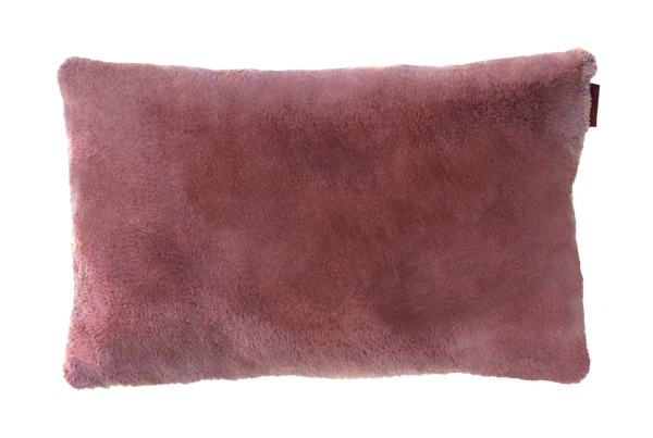 Kussen bont dusty rose 56x35cm