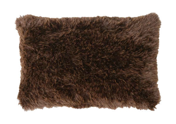 Kussen bont bruin camel 53x36cm
