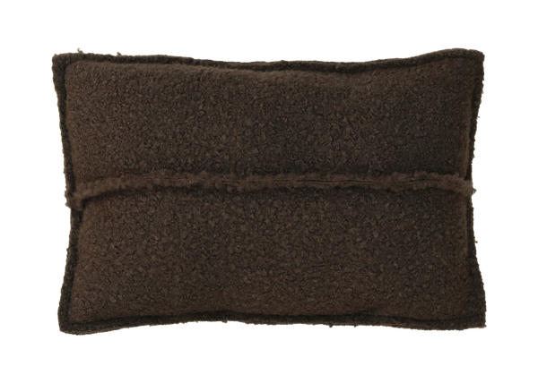 Kussen bouclé naad dark chocolate 37x57cm