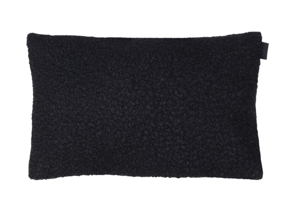 Kussen bouclé linnen zwart 53x36cm