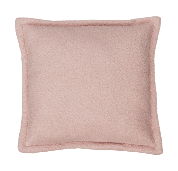 Kussen bouclé oud roze 54x54cm