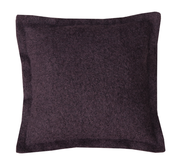 Kussen wol boucle dark chocolate 55x55cm