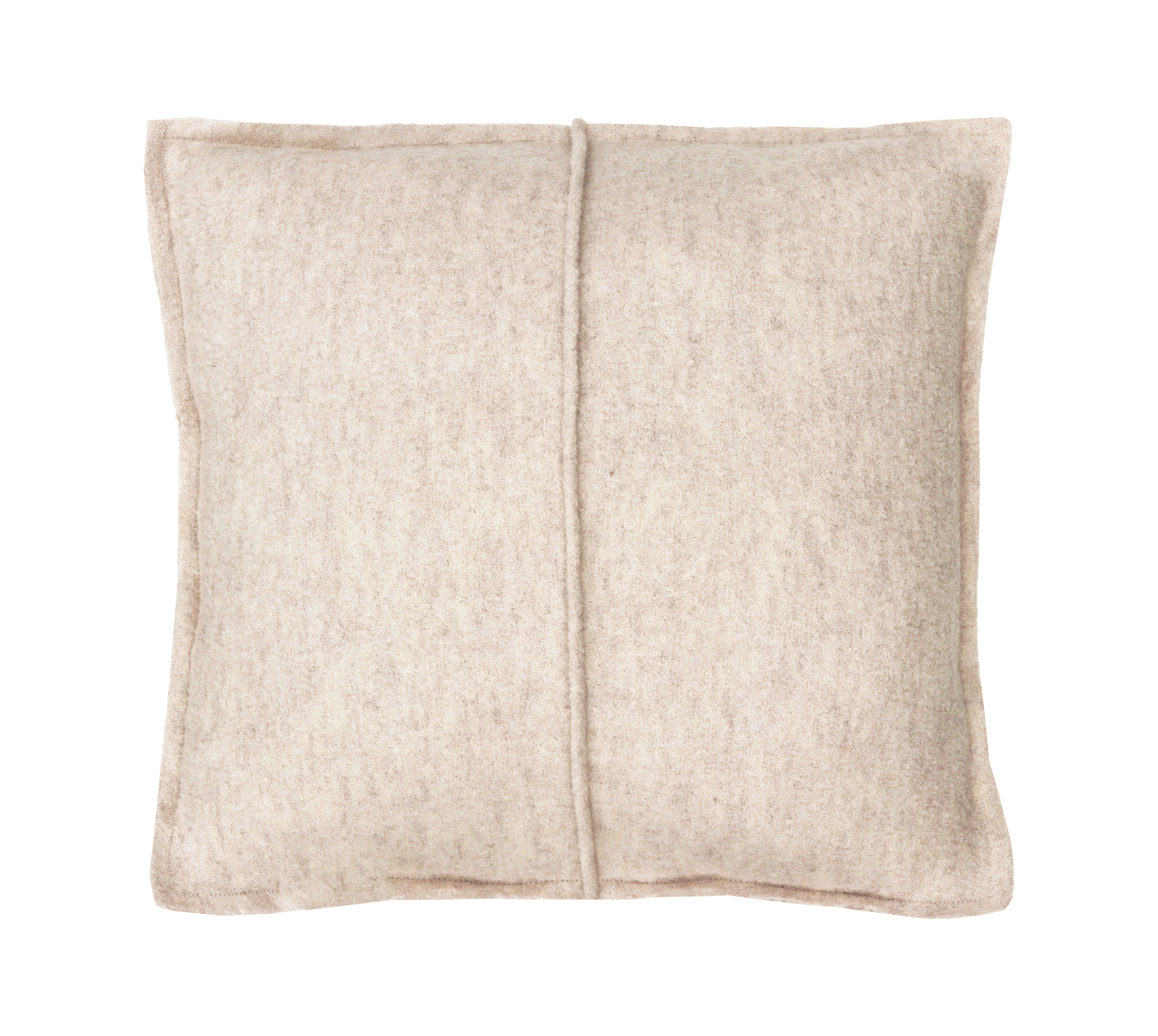 Kussen gekookte wol naad kiezel 48x48cm