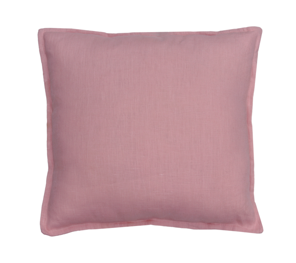 Kussen grof linnen dusty rose 48x48cm