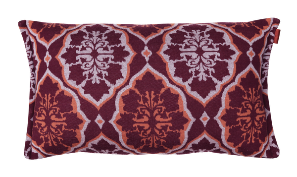 Kussen jacquard ethnic wine 73x39cm