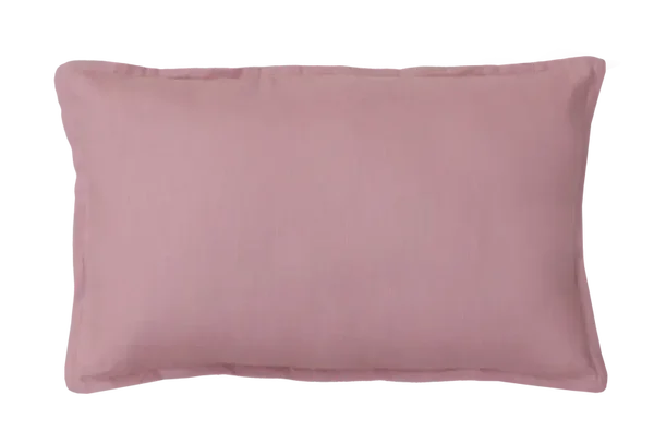 Kussen grof linnen dusty rose 58x37cm