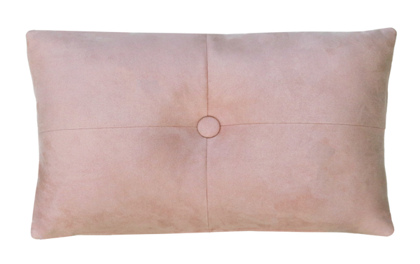 Kussen suéde knoop oud roze 55x37cm