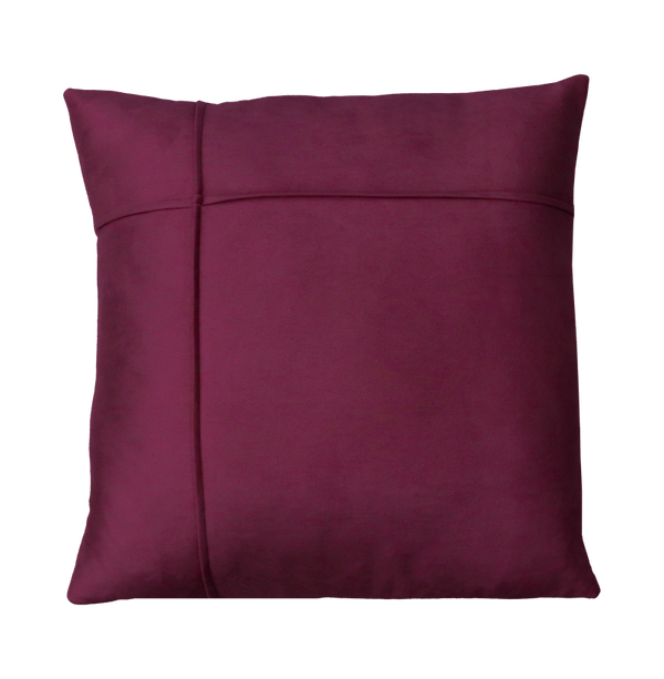 Kussen ruit suède bordeaux 45x45cm