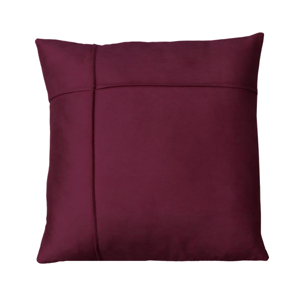 Kussen ruit suède bordeaux 45x45cm