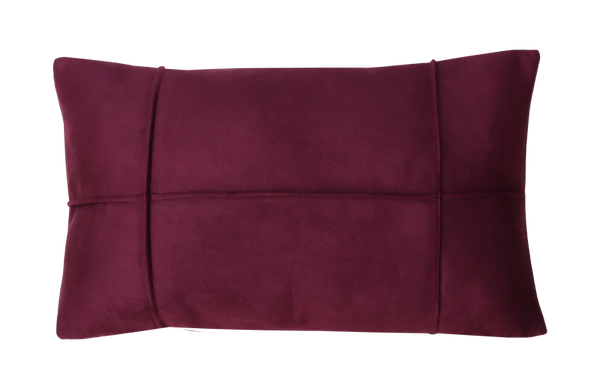 Kussen ruit suède bordeaux 57x36cm