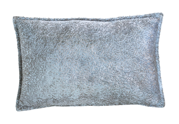 Kussen velours glitter licht grijs 50x35cm
