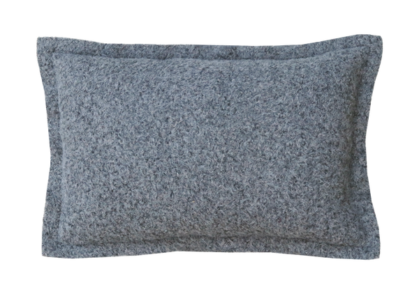 Kussen wol boucle grijs 60x42cm
