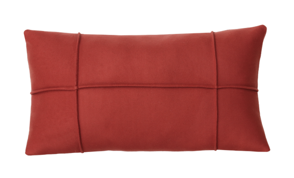 Kussen wol ruit brick 60x37cm
