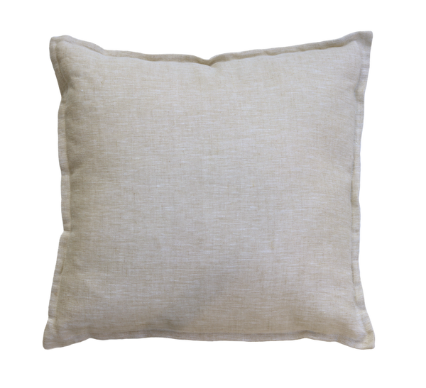 Kussen grof linnen kiezel 48x48cm