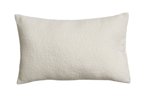 Kussen bouclé knoop ecru 38x59cm