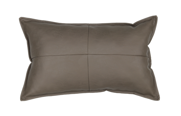 Kussen leather taupe