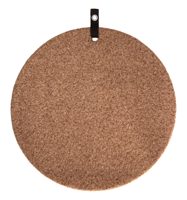 Prikbord wol boucle mocha mousse d.60cm