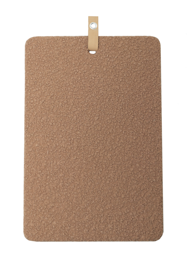 Memo prikbord bouclé camel 40x60cm