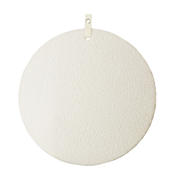 Memo prikbord bouclé ecru d.60cm