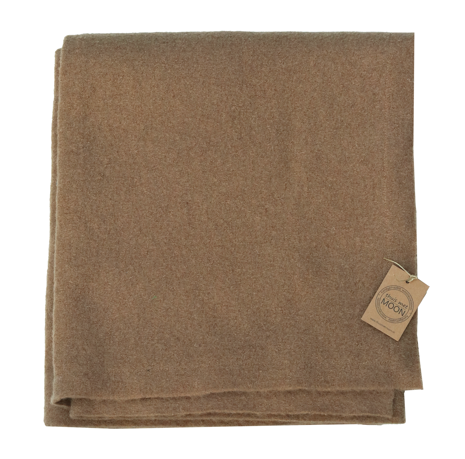 Plaid boiled wool camel 150x170cm