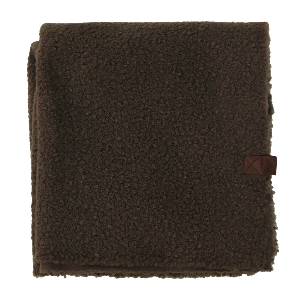 Plaid bouclé dark chocolate 150x170cm